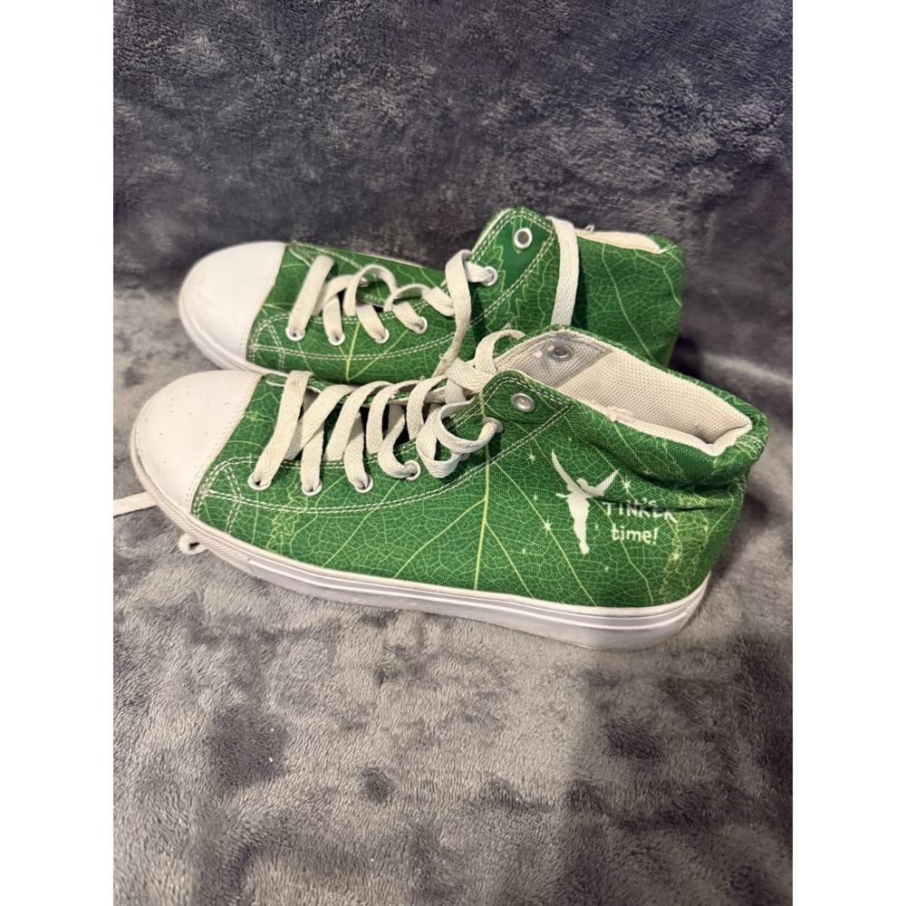 Tinker Time women's high top canvas sneakers Featuring Tinkerbell